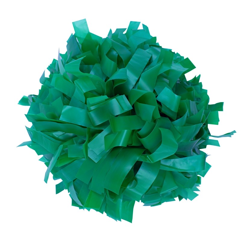 Pompones 6" plástico verde